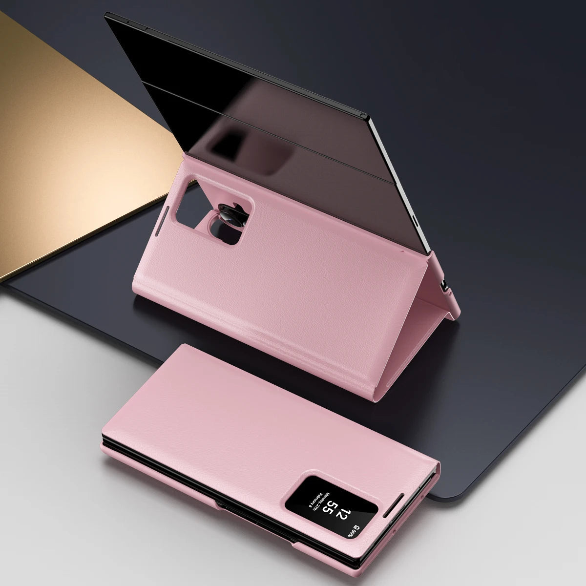Leather Window Wallet Case For Galaxy Z TriFold