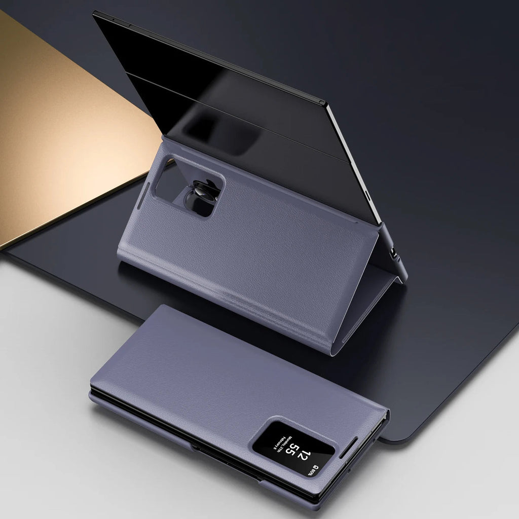 Leather Window Wallet Case For Galaxy Z TriFold