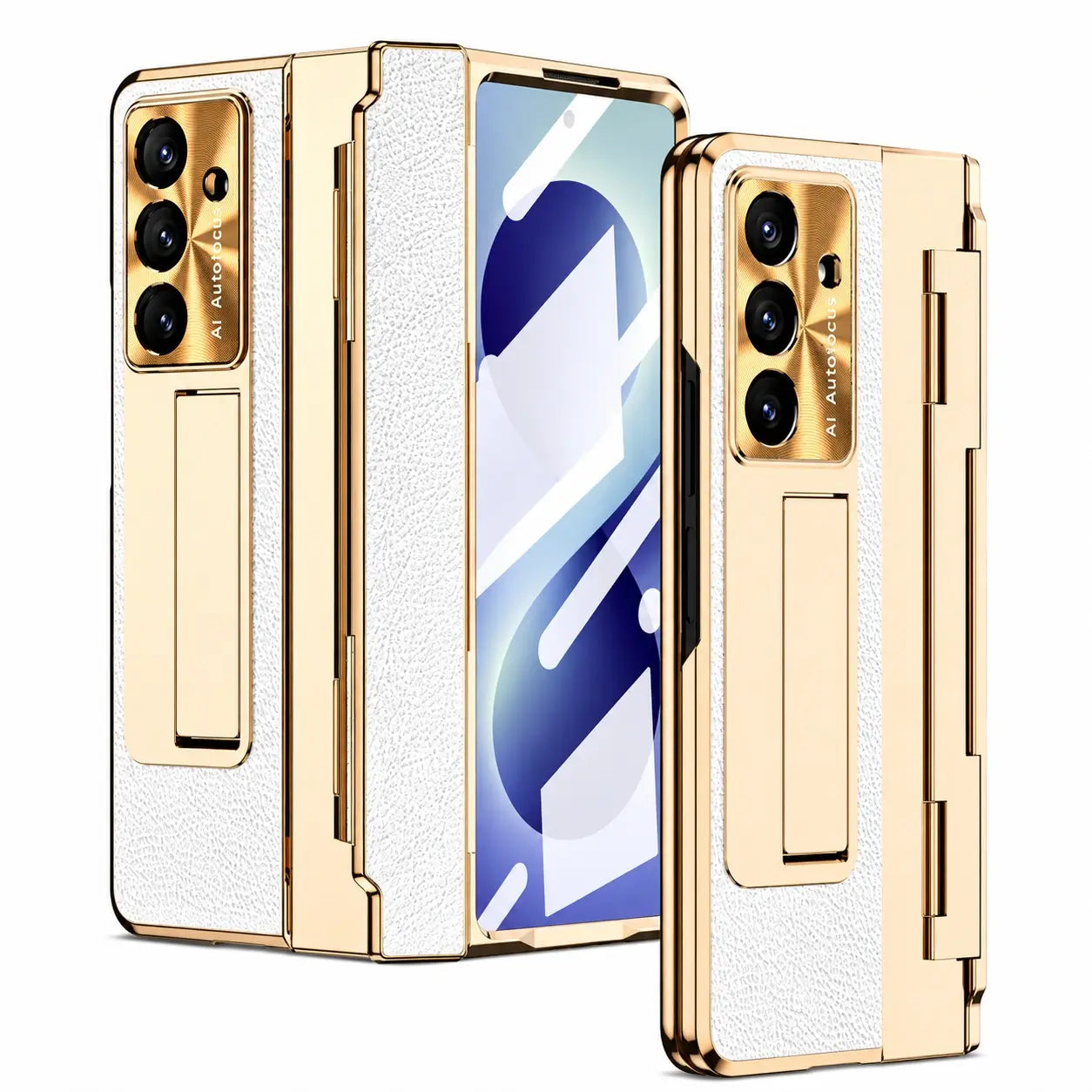 Leather Kickstand Case For Galaxy Z Fold Series